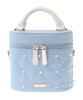 De Shoulder Denim Cube Shoulder Light Blue [Maison Fleur] Bag, Bag, Women's,