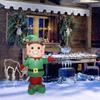 Illuminated Christmas Iatable Elf Christmas Elf Iatable Yard Decor Santa Helper Elf Figure Character Christmas Decoration Gift
