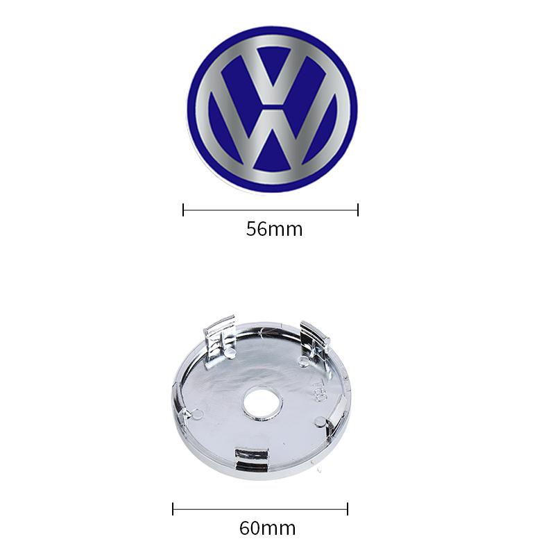 FUVLN1 60/63/68mm Car Wheel Center Hub Cap Logo Tyre Rims Badge Cover For Volkswagen VW Scirocco Golf MK6 Polo Tiguan PASSAT GTI R Line