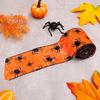 Лента с проводным краем на Хэллоуин, лента летучая мышь, паук, тыква, оберточная лента на Хэллоуин для рукоделия, цветочный бант