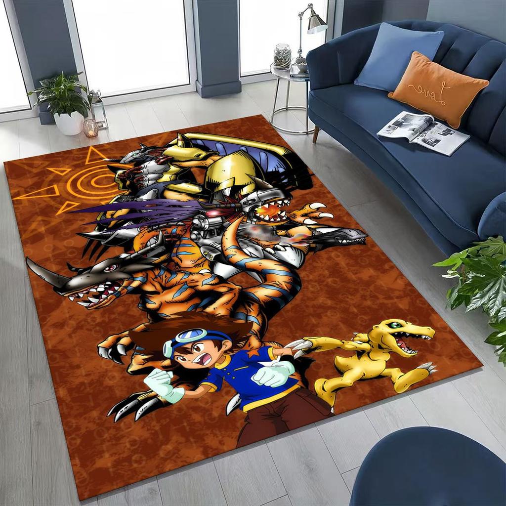 Ретро Ковер Digimon Adventure Angewomon Agumon Мультяшный Ковер для Спальни Гостиной Дивана Дома Придверный Коврик Декор, Детский Нескользящий Коврик