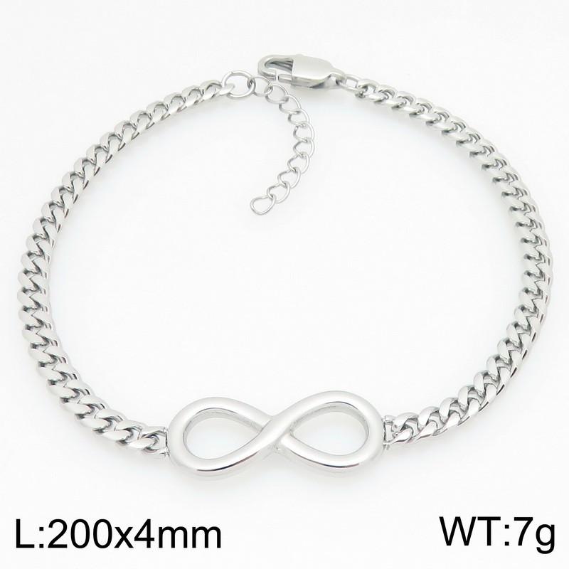 Minimalist Infinity Charm Bracelet for Women Men Polished Stainless Steel Zircon Jewelry Ideal for Gifts & Daily Wear Gold Color