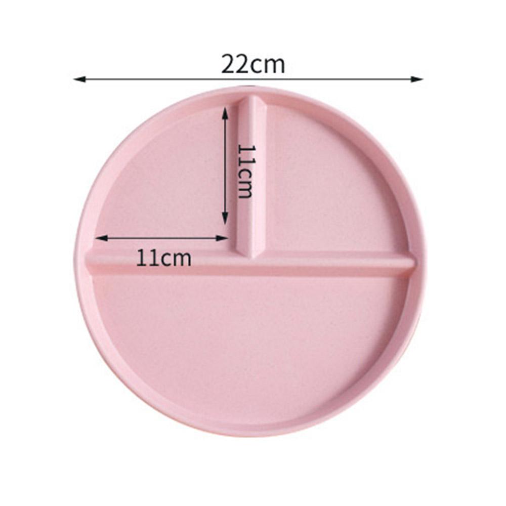 Разделенная тарелка для фруктового салата, трехрешетчатая тарелка с западным отделением, тарелка из пшеничной соломы, диетическая тарелка для еды, поднос для еды, кухонная посуда