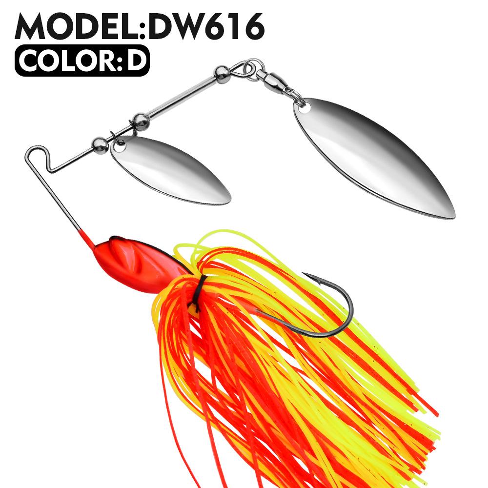 Bearded Lao Lure Bait 10G 14G Tassel Glitter Anti Hanging Bottom Lure Fake Bait Biomimetic Bait Spinnerbait