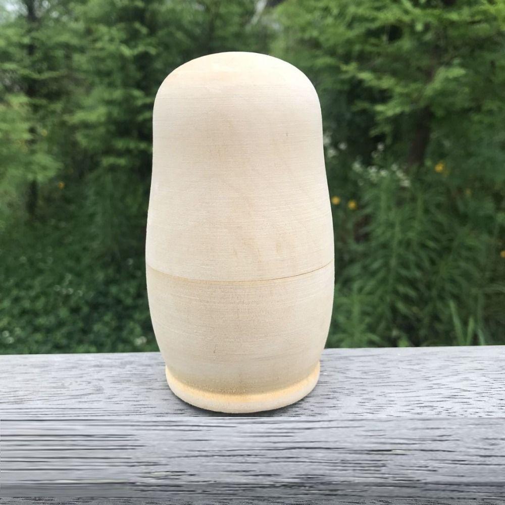 DIY Boys Girls Gifts Unpainted Russian Nesting Dolls Blank Wooden Embryos Matryoshka Toy Doll