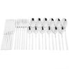 24pcs Black Gold Cutlery Set Knife Forks Tea Spoon Dinnerware Set Stainless Steel Flatware Western Kitchen Tableware Silverware