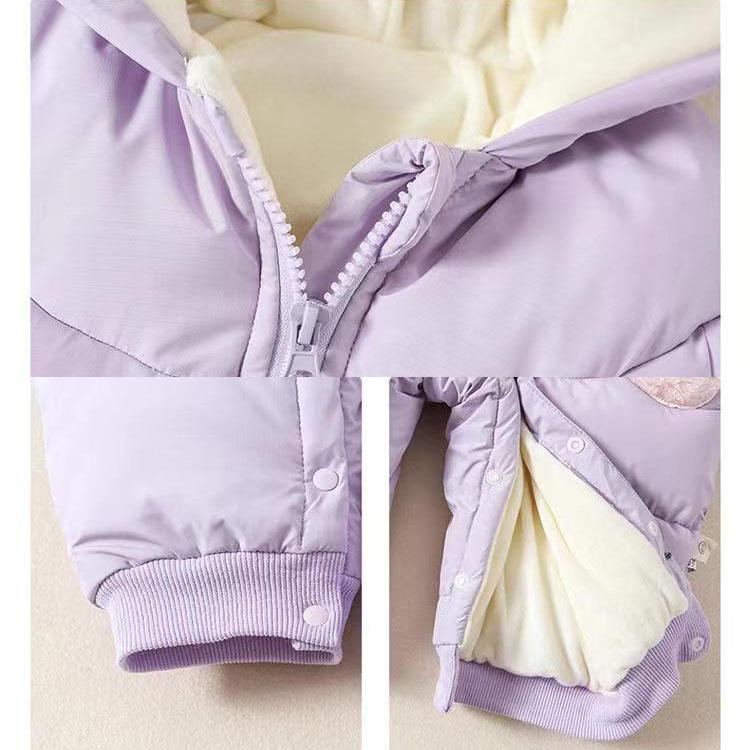 Детский пуховый хлопковый комбинезон зимняя одежда утолщенный теплый для девочки