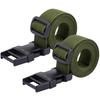 Suitcase Straps, 25mm Wide X 1.2m Long, One-Touch Adjustable Luggage Tie Straps, Packing Straps, Army Green, 2-Pack
