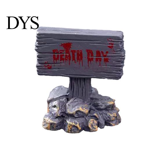 Halloween Aquarium Ornaments Miniature Resin Ornaments, Micro Landscape Desktop Decor, Horror Ghost Tombstone Figures Scene Accessories for Fish Tank
