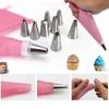 Multifunctional Cake Decorating Tools Set Reusable Silicone Pastry Bags Stainless Steel Cake Mouths Essential Pastry Decor Tools