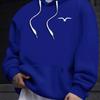 Men's Casual Hoodie Bird Print Comfortable Long Sleeve Outdoor Autumn and Winter Hoodie