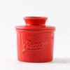 Ceramics Butter Crock with Lid French Butter Dish Keeper Counter Spreadable Soft Butter Container Storage Jar