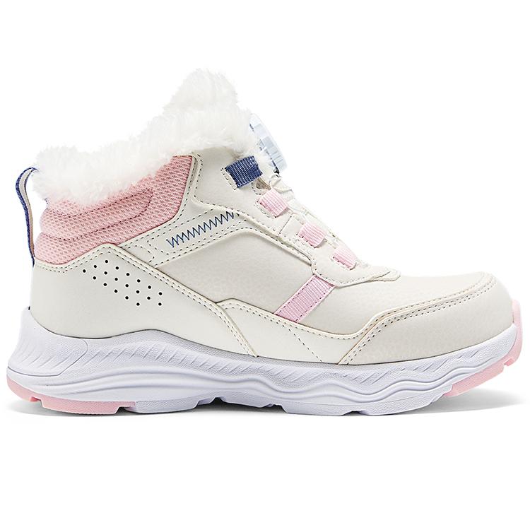 Skechers Детские удобные мягкие универсальные ботинки на шнуровке из флиса, теплые, износостойкие, нескользящие, средней высоты, детские ботинки, розовые, 303467L-NTLP