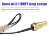 Digital Blue LED 2-In-1 Water Temperature& Voltage Meter Gauge Set- For 12V/24V Vehicle Systems