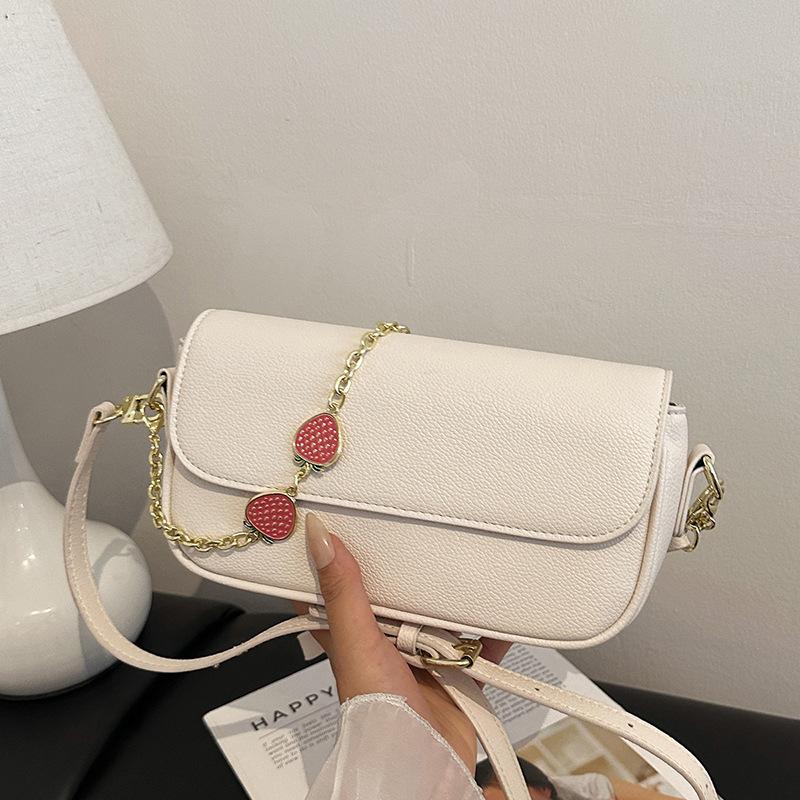 Женская сумка подмышку на цепочке высокого класса, новая модная и простая сумка-кроссбоди на одно плечо для通勤, универсальная маленькая квадратная сумка