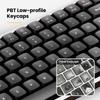 Lofree FLOW Механическая Английская Серебристая Стандартная Клавиша GHOST Сертифицированная Клавиатура с Низким Профилем, Раскладка, Белая, Переключатели