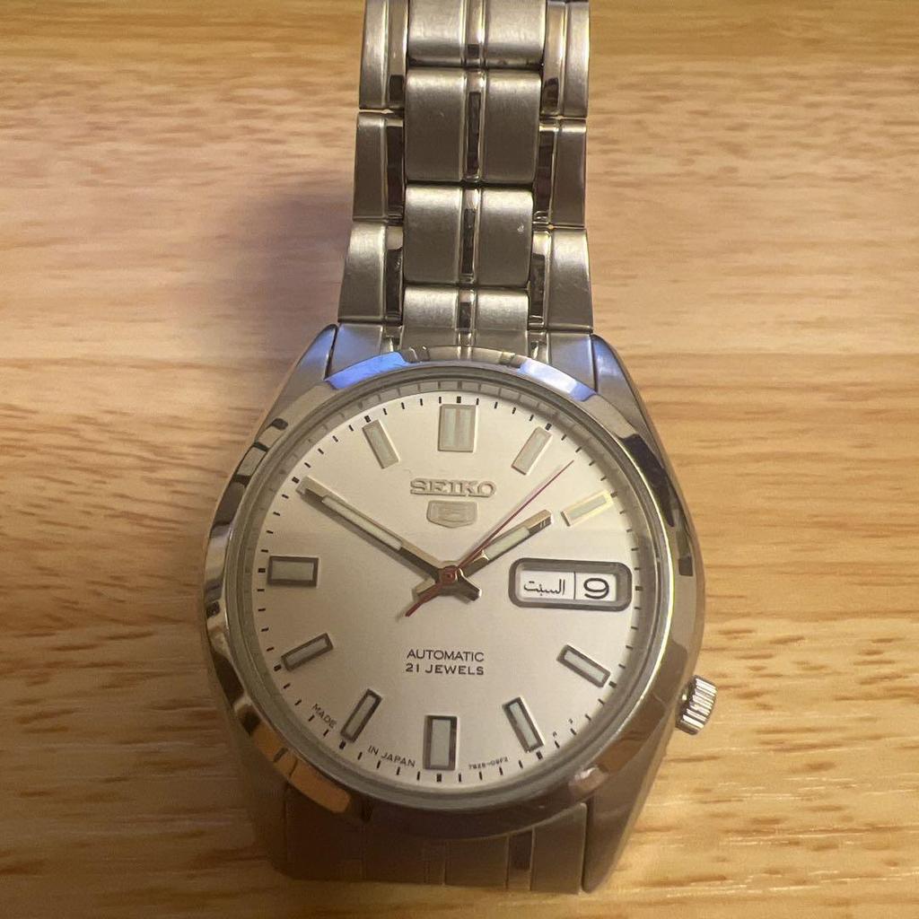 [USED] SEIKO Automatic Watch 21 Jewels Silver