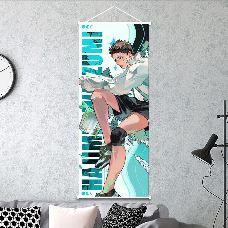 Anime Haikyuu Scroll Posters Wall Hanging Painting Home Scroll Canvas Gift