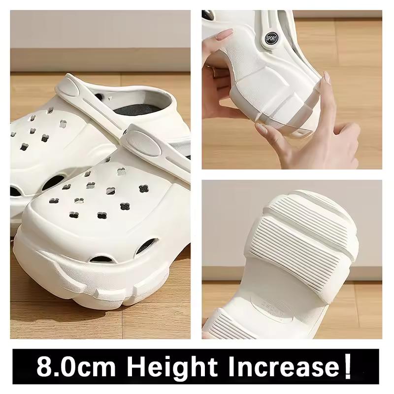 Милые женские тапочки для сада в виде кошачьей норы, летние мягкие сандалии на высоком каблуке толщиной 8 см, пляжная обувь для отдыха на открытом воздухе, своими руками