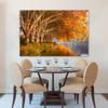 Autumn Tree Landscape Canvas Painting Nature Posters and Prints Wall Art Pictures for Living Room Home Decor Sunset No Frame