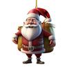Santa Claus Xmas Car Ornament 2D Acrylic Christmas Snowman Santa Claus Pendants  Pendants Gift