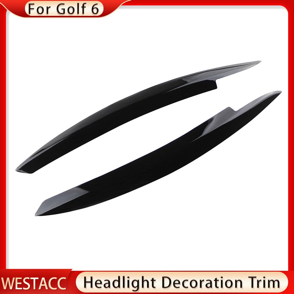 Фара автомобиля, наклейка для бровей, век, накладка для Volkswagen VW Golf 6 MK6 VI GTI GTR GTD 2008-2013