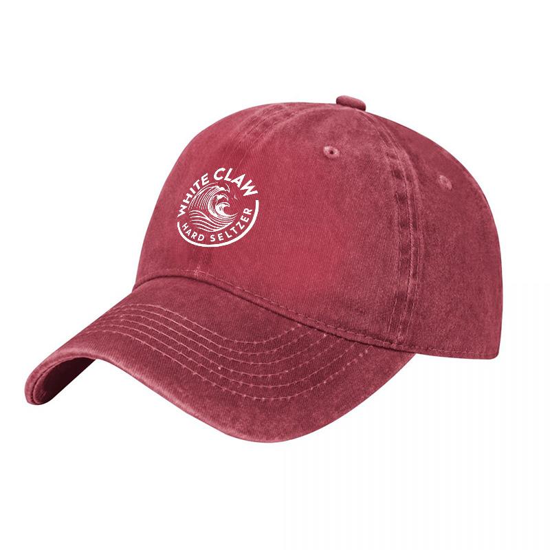 WHITE CLAW HARD SELTZER LOGO WASHED COTTON BASEBALL CAP CLASSIC FIT UNSTRUCTURED ADJUSTABLE HAT FOR Unisex AND Women