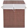 VidaXL Rectangular Laundry Basket Bamboo Brown