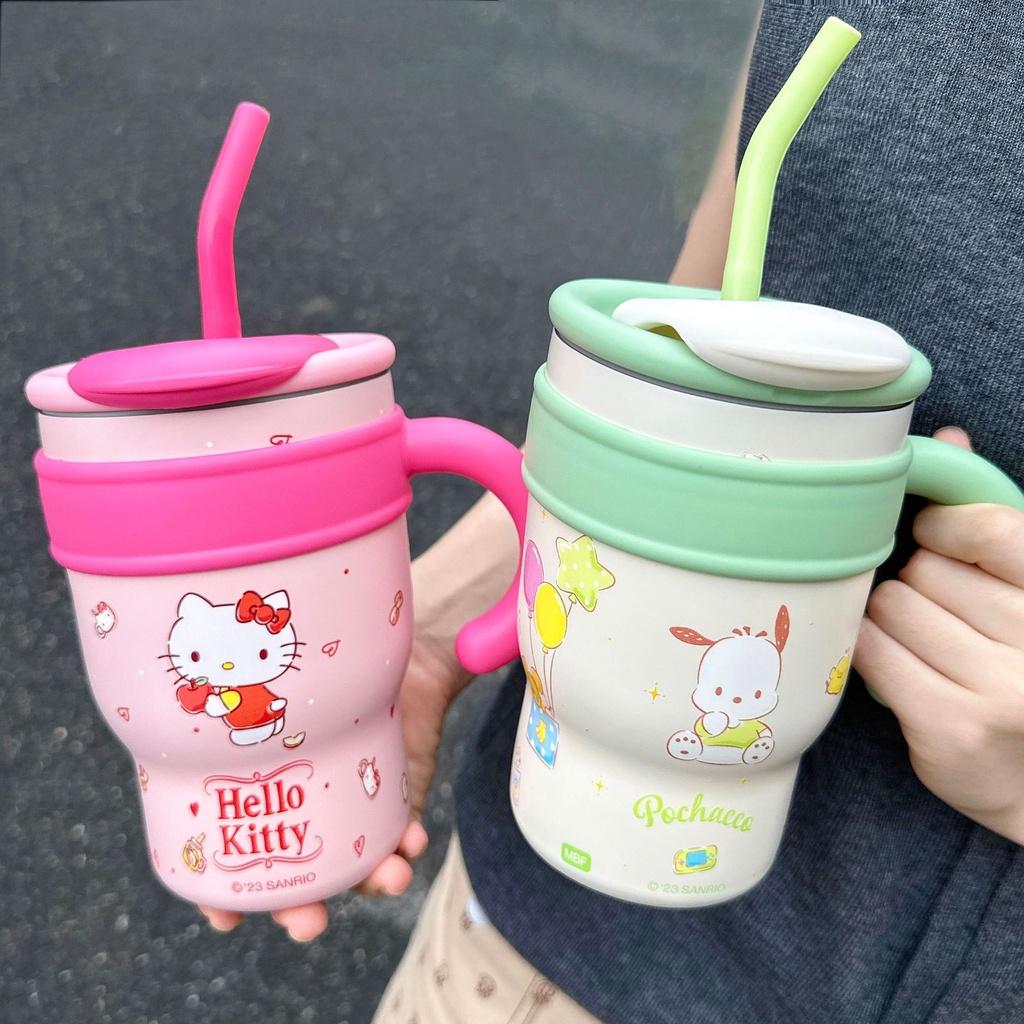 Милая Кружка-соломинка из нержавеющей стали Hello Kitty Для Девочек Мультяшный Дизайн Портативная И Высококачественная