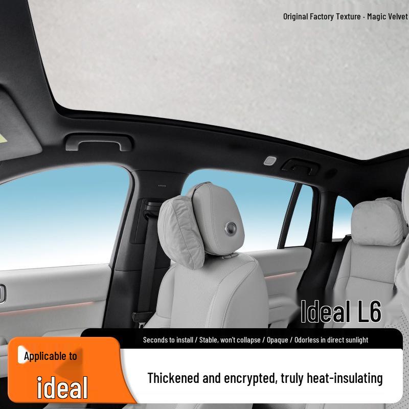 Li Auto L8/ONE Suede Sunshade Curtain: Electrostatic, Heat-Insulating Roof Protection.