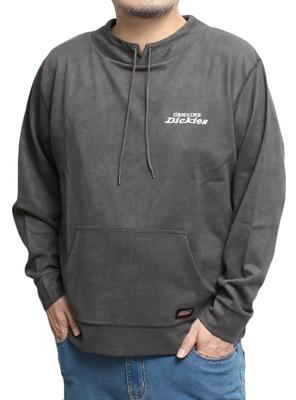 Оригинальная мужская толстовка Dickies большого размера, твил, поли-замша, с воротником-стойкой, пуловер, размер 5XL, Сумикуро (48)