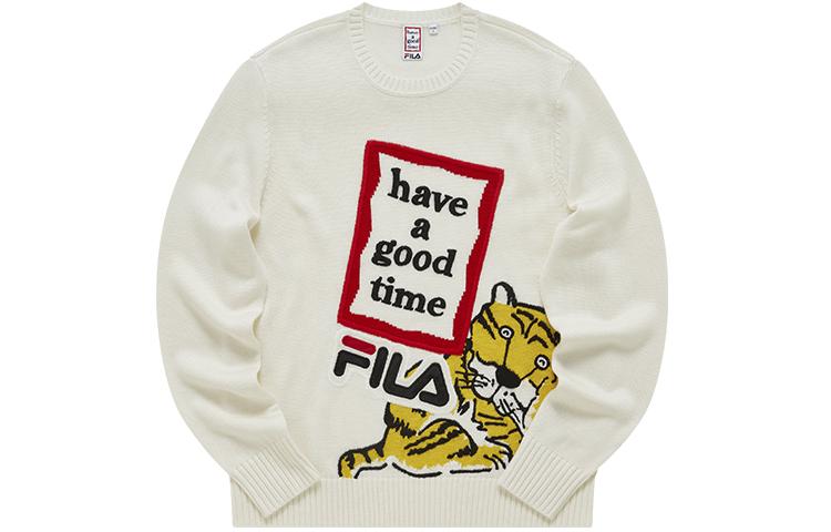 Men's Sweater FILA x Have A Good Time Co branded Year Of The Tiger Collection Sweater Unisex Cloud White