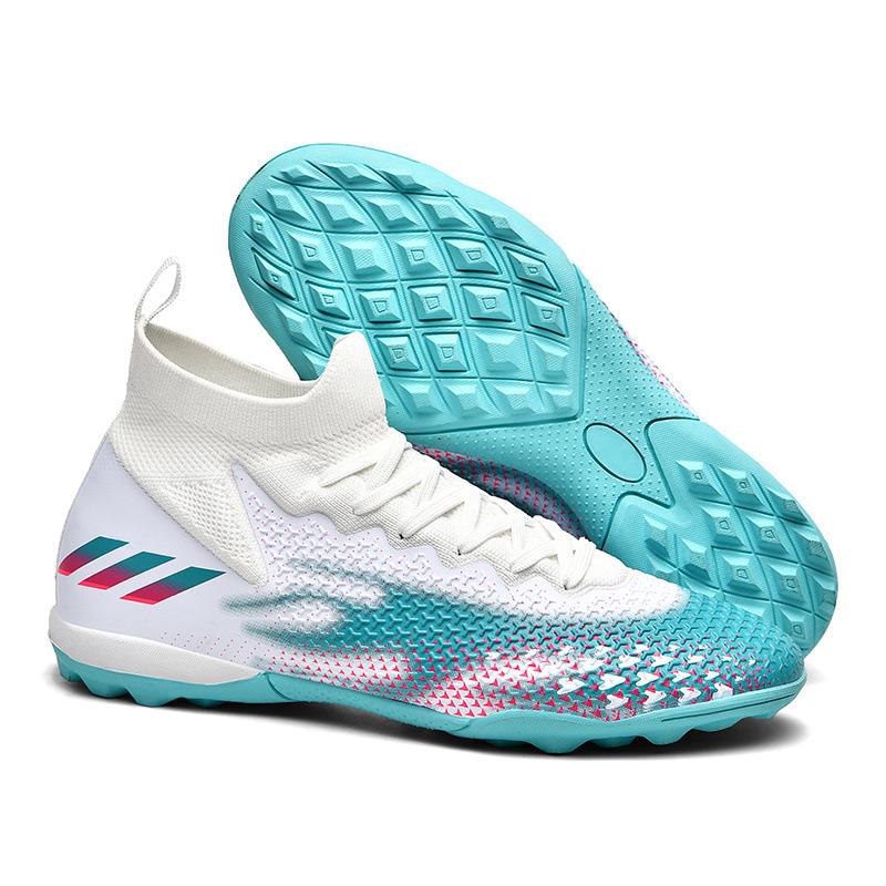 High-top football shoes men's and women's broken nails and long nails students adult grass actual combat training football shoes
