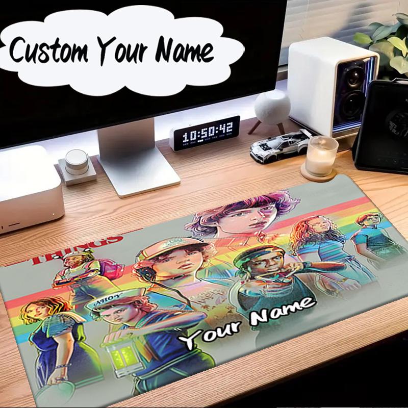 Custom Name Mouse pad Stranger Eleven Upside Down Mouse Pad Desk Mat, Non-Slip Rubber Backer Pad For Computer Notebook Gaming Mouse Pad Birthday Gift