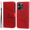 Seven-petal Flowers Embossing Leather Phone Case