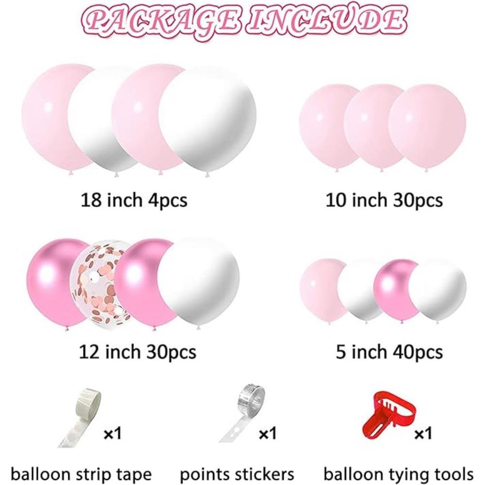 Balloons Garland Arch Kit Valentine's Day Decorations Confetti Birthday Party Balloons for Baby Shower Bridal Wedding Birthday Anniversary Party