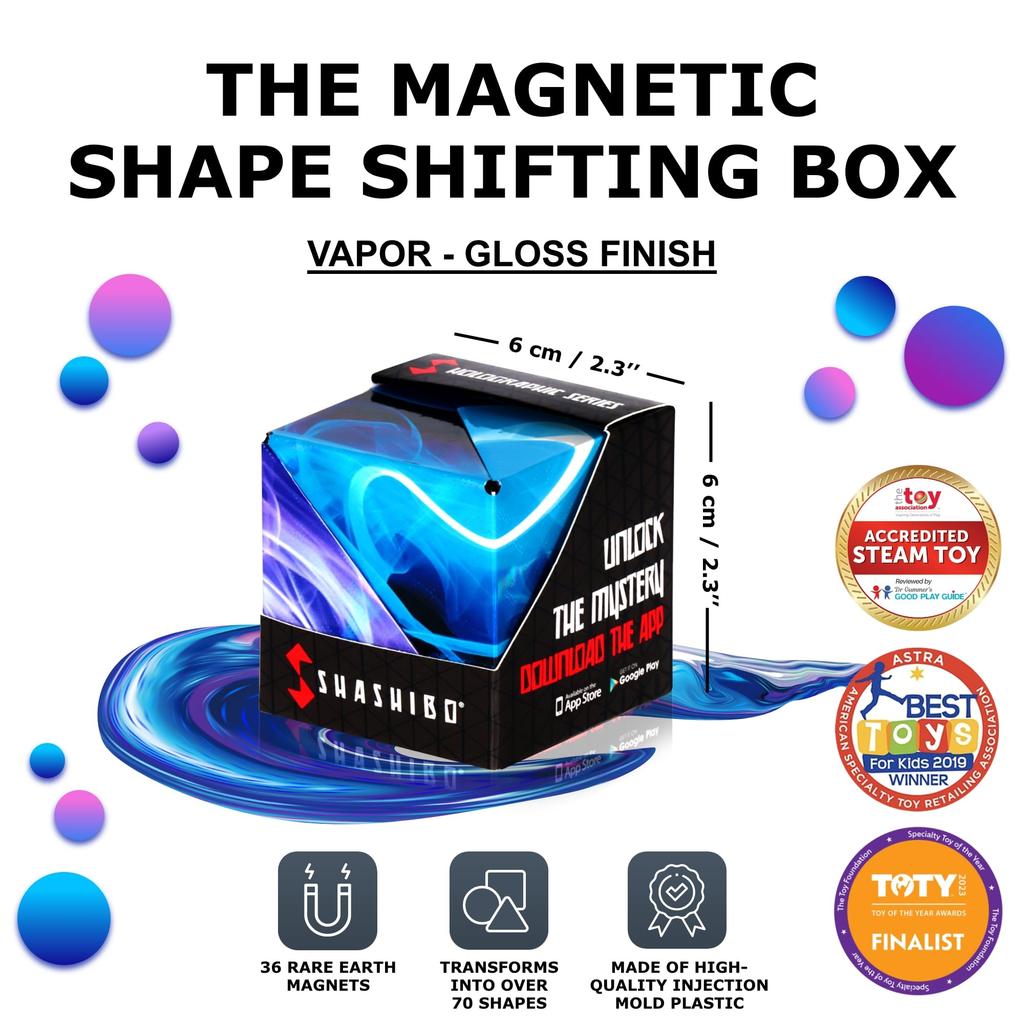 Запатентованный кубик-фигурка SHASHIBO Shape Shift Box с 36 редкоземельными магнитами, трансформирующийся в более чем 70 форм (Голограмма Пар)
