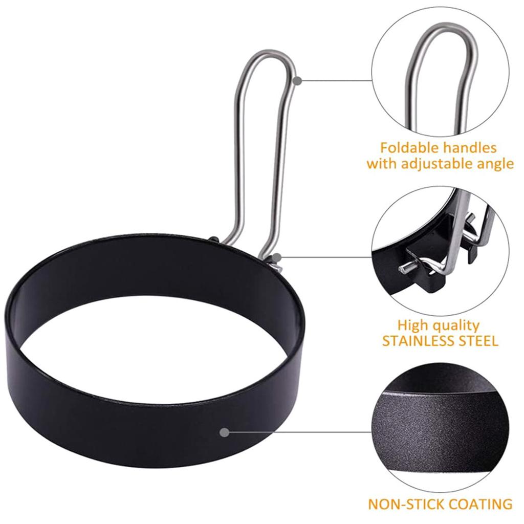 Egg Ring Round Egg Cooker Rings For Cooking Stainless Steel Non Stick Metal Circle Shaper Mold