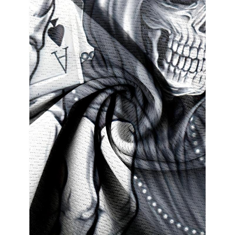 Мужской комплект из двух предметов, повседневная футболка с коротким рукавом и принтом черепа, комплект из 2 предметов для летнего активного отдыха