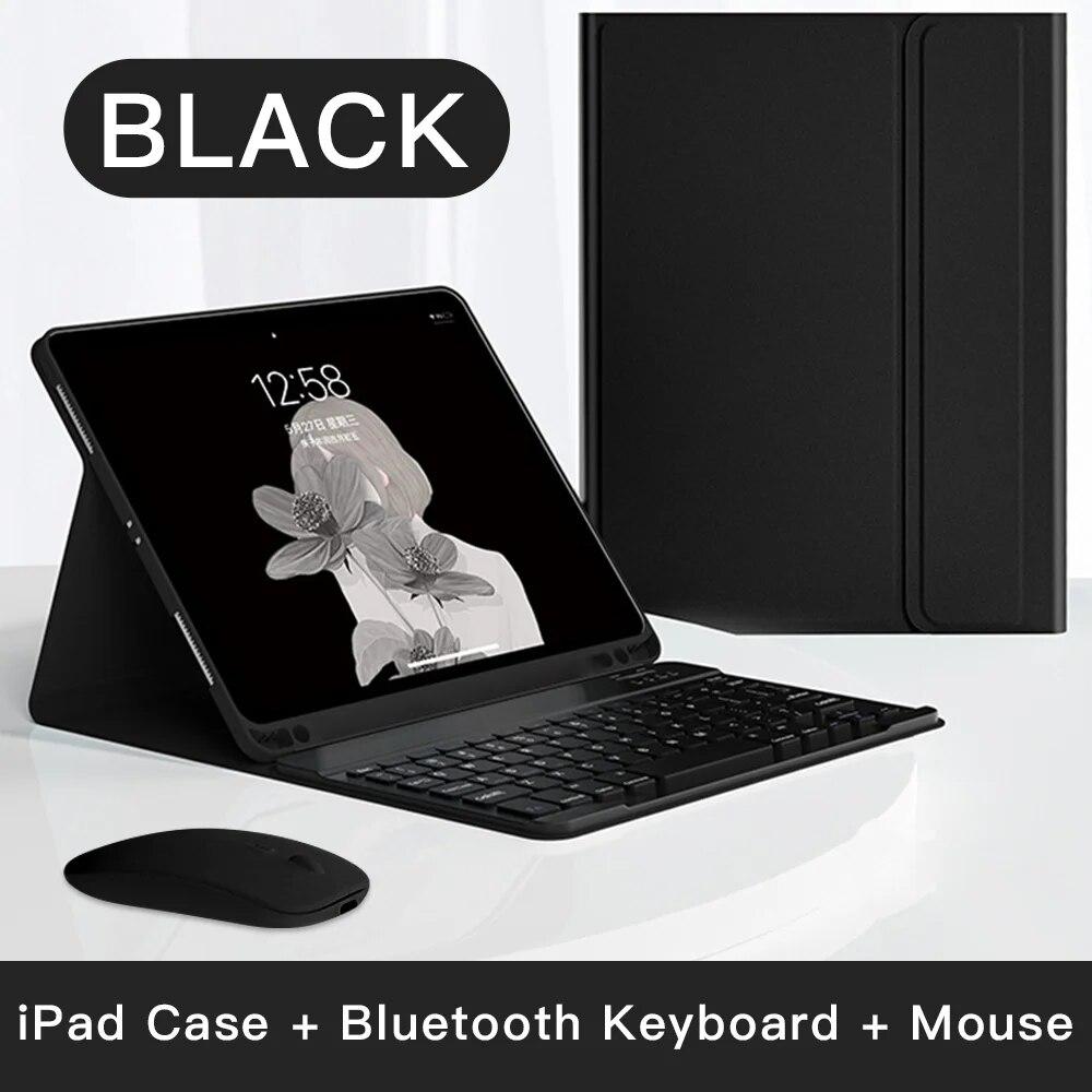 Кожаный чехол для планшета для iPad Pro 11 Air4/5th Bluetooth-клавиатура для iPad 9/10 поколения Чехол с противоударным защитным чехлом для перьев