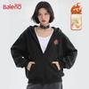 Baleno Women's Trendy Fleece-Lined Star & Floral Hoodie Jacket