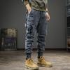 Cargo Pants Mens Casual Trousers Zipper Multi-Pocket Joggers Fashion Plus Size