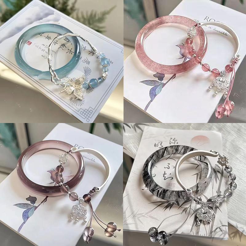 2 шт. Изысканный китайский стиль кисточки браслет для женщин девочек универсальный старинный стиль браслет ювелирные изделия аксессуары подарки