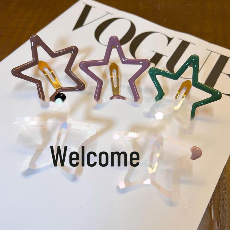 "Большая морская звезда BB клипса: Заколка для волос «Пятиконечная звезда» для боковых челок и лба