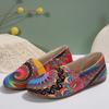 Модные женские балетки Ретро с принтом Одинарные туфли на плоской подошве Осень Новые Повседневные модные кроссовки Противоскользящие Износостойкие Лоферы Женские балетки