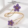 Metal Flower Open Cuff Bracelets Adjustable Floral Cuff Bracelet Open Arm Bracelets  Party Jewelry