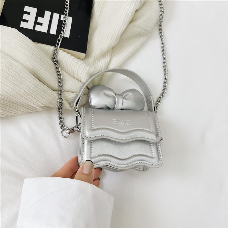 Autumn New Korean Mini Girls Bow Chain Crossbody Shoulder Bag - Parent-Child Women's Bag