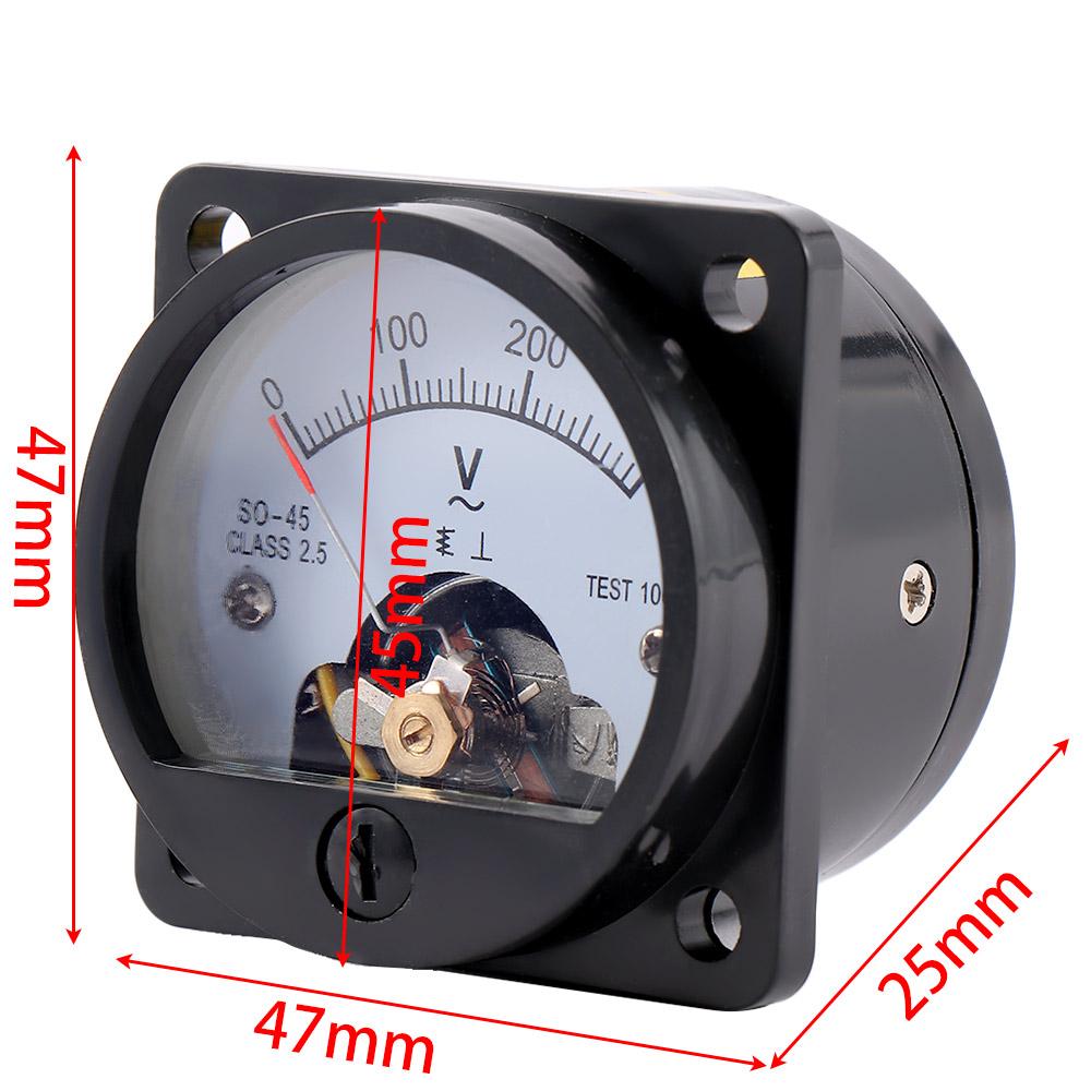 Voltmeter AC 0-300V Analog Dial Round Voltmeter Gauge Volt Tester Voltmeter Pointer Voltmeter