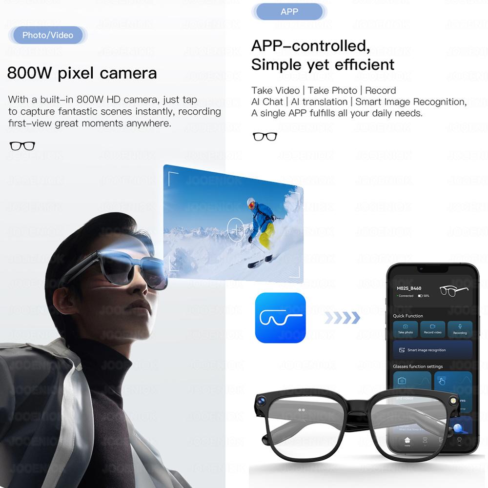 2026 4K HD AI Умные очки Чат GPT 800 МП Камера Запись WIFI Передача Bluetooth Вызов 260 мАч Голосовой Помощник Умные Очки Перевод в Реальном Времени