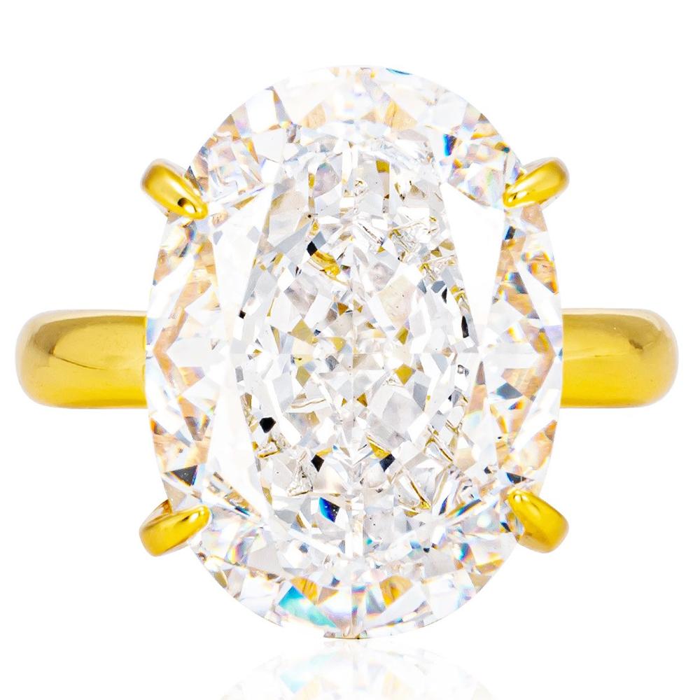 WUIHA 100% 925 Sterling Silver G Color 17 * 22 MM Oval Cut Lab Sapphire High Carbon Diamonds Gemstone Cocktail Ring Fine Jewelry